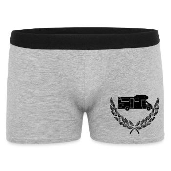 Motorhome in laurel wreath - Men's Boxer Shorts - heather grey - Front