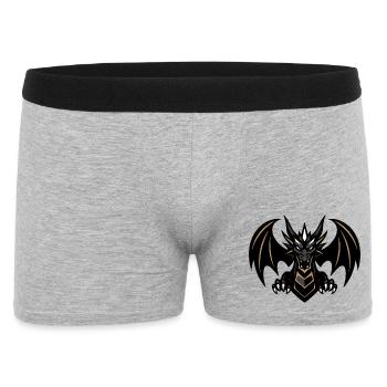 DRAGON LEVEL 1 - Männer Boxer Shorts - Grau meliert - Vorne