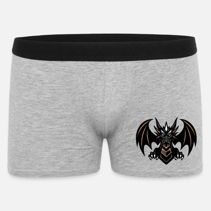 DRAGON LEVEL 1 - Männer Boxer Shorts - Grau meliert
