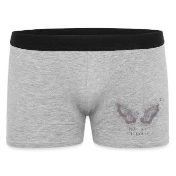 angelwings,protect the dolls, engelsflügel, lgbt - Männer Boxer Shorts - Grau meliert - Vorne