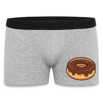 Donut Minimal Food Lover - Männer Boxer Shorts - Grau meliert - Vorne