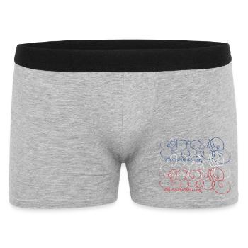 Souvenir de Paris en forme de lettre à bulles - Boxer Homme - gris chiné - Devant