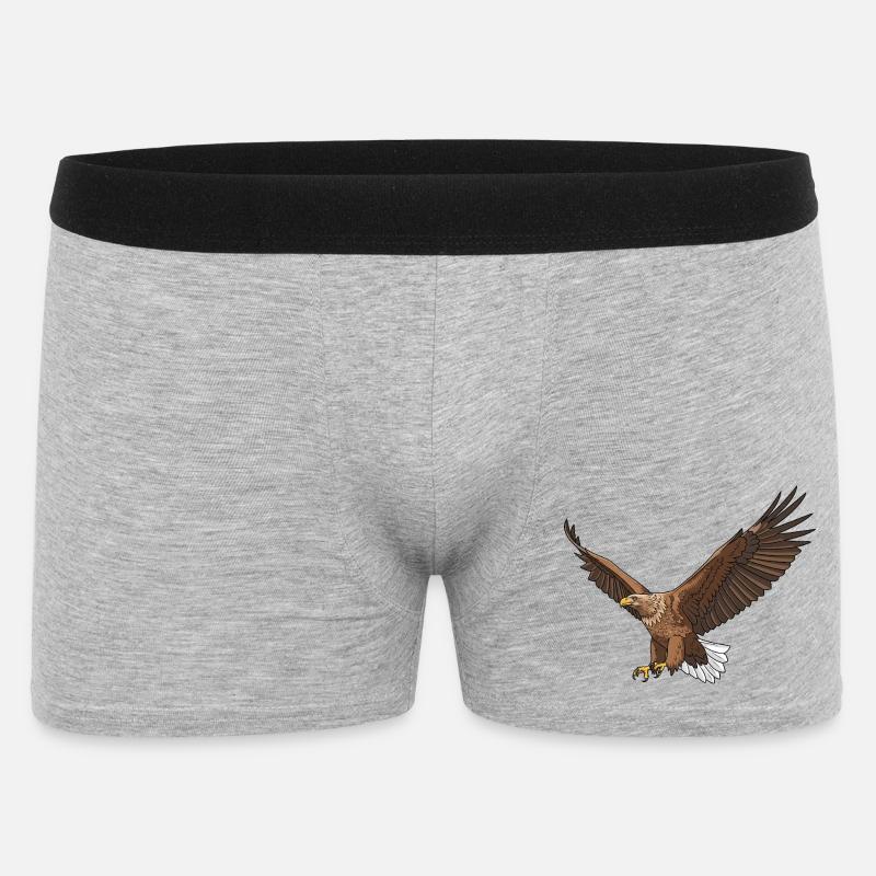 White-tailed Eagle Haliaeetus albicilla Eagle - Men's Boxer Shorts - heather grey