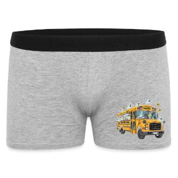 Autobus scolaire hanté avec fantômes et sorcière - Boxer Homme - gris chiné - Devant