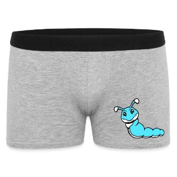 Chenille douce douce petits sourires amicale heureuse - Boxer Homme - gris chiné - Devant