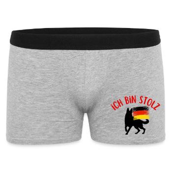 I am German - Men's Boxer Shorts - heather grey - Front
