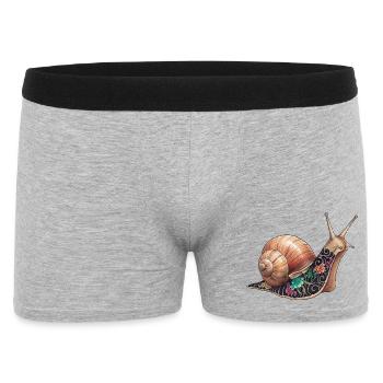 Yakuza Snail – The Slow Ink - Men's Boxer Shorts - heather grey - Front