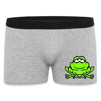 Frog Toad Smiles Funny Comic Happy Cool - Men's Boxer Shorts - heather grey - Front