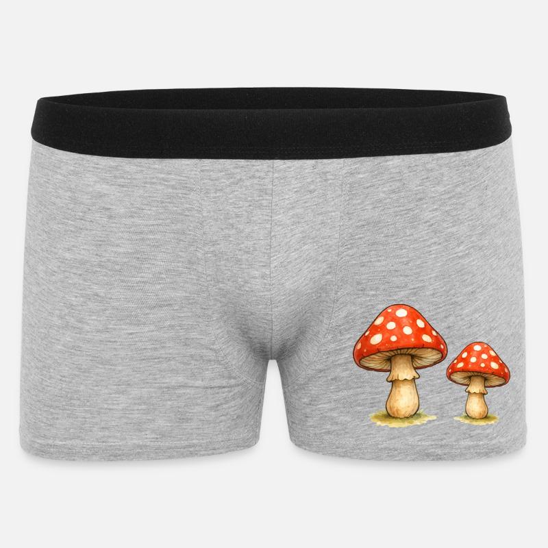 Red Toadstool Duo - Men's Boxer Shorts - heather grey