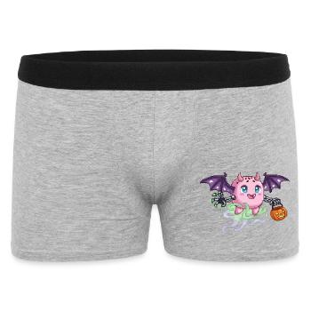 Kawaii Halloween Monster Pixel Art Design - Men's Boxer Shorts - heather grey - Front