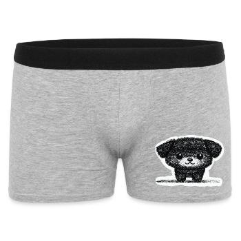 Tiny Puppy (Grey) - Men's Boxer Shorts - heather grey - Front