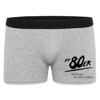 Die_80er - Männer Boxer Shorts - Grau meliert - Vorne
