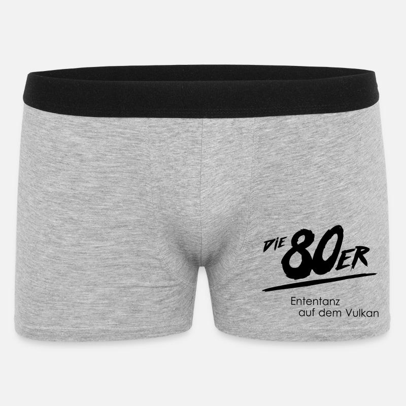 Die_80er - Männer Boxer Shorts - Grau meliert