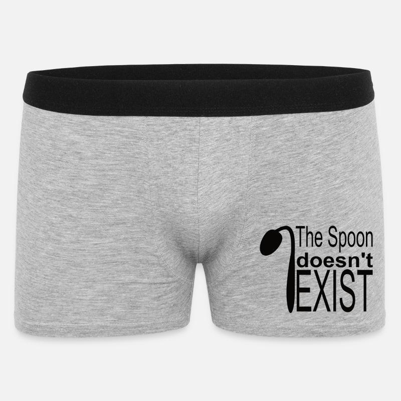 Der Löffel existiert nicht - Männer Boxer Shorts - Grau meliert