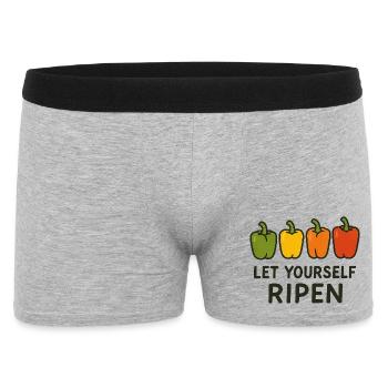 Lassen Sie sich reifen - Männer Boxer Shorts - Grau meliert - Vorne