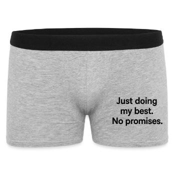 Just doing my best. No promises. –Minimalist - Men's Boxer Shorts - heather grey - Front