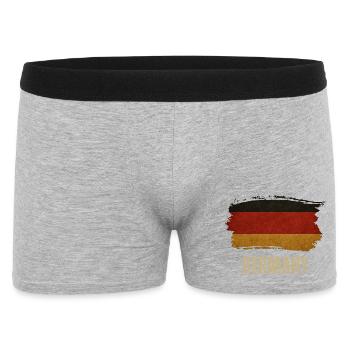 Grunge flag of Germany, I love Germany - Men's Boxer Shorts - heather grey - Front