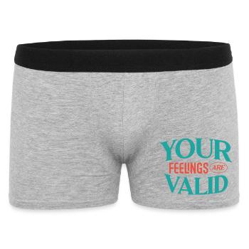 Tes sentiments sont valides - Boxer Homme - gris chiné - Devant