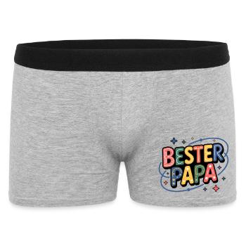 Meilleur papa – Lettres colorées - Boxer Homme - gris chiné - Devant