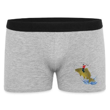 Karpfen - Männer Boxer Shorts - Grau meliert - Vorne