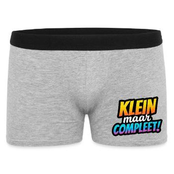 Dégradé rétro petit mais complet - Boxer Homme - gris chiné - Devant