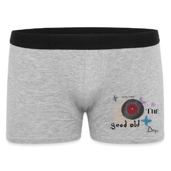 Disques vinyles rétro look vintage - Boxer Homme - gris chiné - Devant