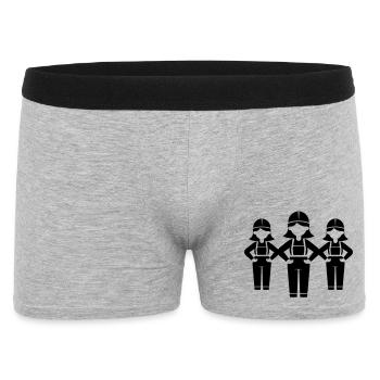 Ouvrier du bâtiment Équipe Femme - Boxer Homme - gris chiné - Devant