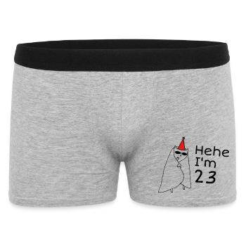 23 ans anniversaire - Cadeau 23e anniversaire - Boxer Homme - gris chiné - Devant