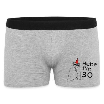 30 ans anniversaire - Cadeau 30e anniversaire - Boxer Homme - gris chiné - Devant