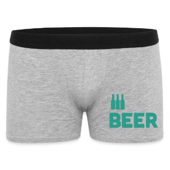 Bierliebhaber - Männer Boxer Shorts - Grau meliert - Vorne