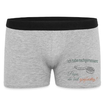 J’ai mesuré – Papa, tu es génial ! - Boxer Homme - gris chiné - Devant