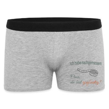 J’ai mesuré – Mamie, tu es géniale ! - Boxer Homme - gris chiné - Devant