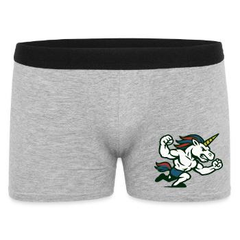 Power Unicorn Running Strong Fantasy Illustration - Men's Boxer Shorts - heather grey - Front