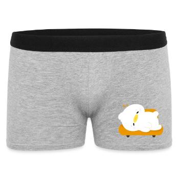 Canard endormi sur coussin orange - Boxer Homme - gris chiné - Devant