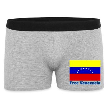 Venezuela, freedom, Caracas, South America - Men's Boxer Shorts - heather grey - Front