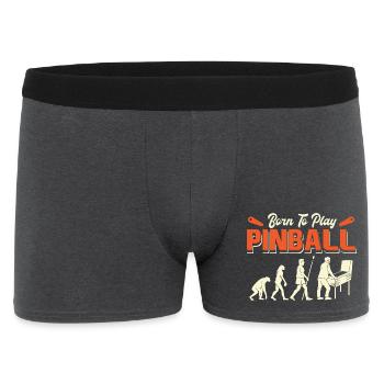 Born To Play Pinball Evolution - Männer Boxer Shorts - Anthrazit - Vorne