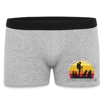 Compagnons de randonnée - Nature, paix, liberté, liberté - Boxer Homme - gris chiné - Devant