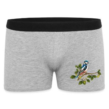 Oiseau coloré - Boxer Homme - gris chiné - Devant