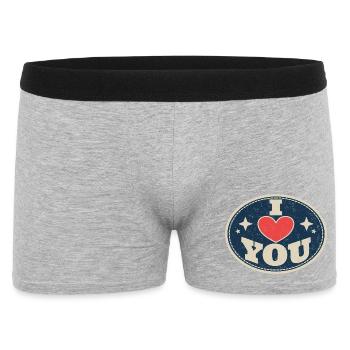 I Love You – Country Love Heart Valentine's Day - Men's Boxer Shorts - heather grey - Front