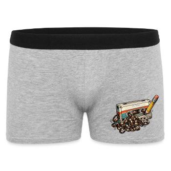 Retro Cassette 80s Ribbon Salad - Men's Boxer Shorts - heather grey - Front