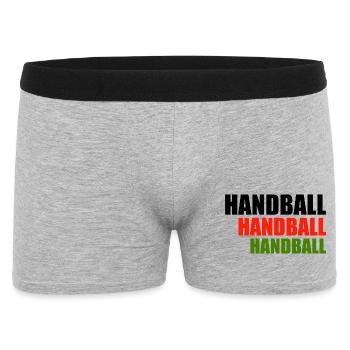 Trio de handball en lettres rouge-vert - Boxer Homme - gris chiné - Devant