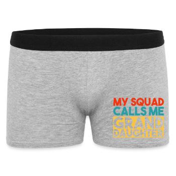 My Squad Calls Me Granddaughter Funny Family - Men's Boxer Shorts - heather grey - Front