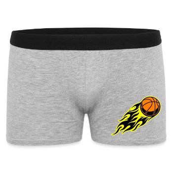 Basketball flame - Men's Boxer Shorts - heather grey - Front
