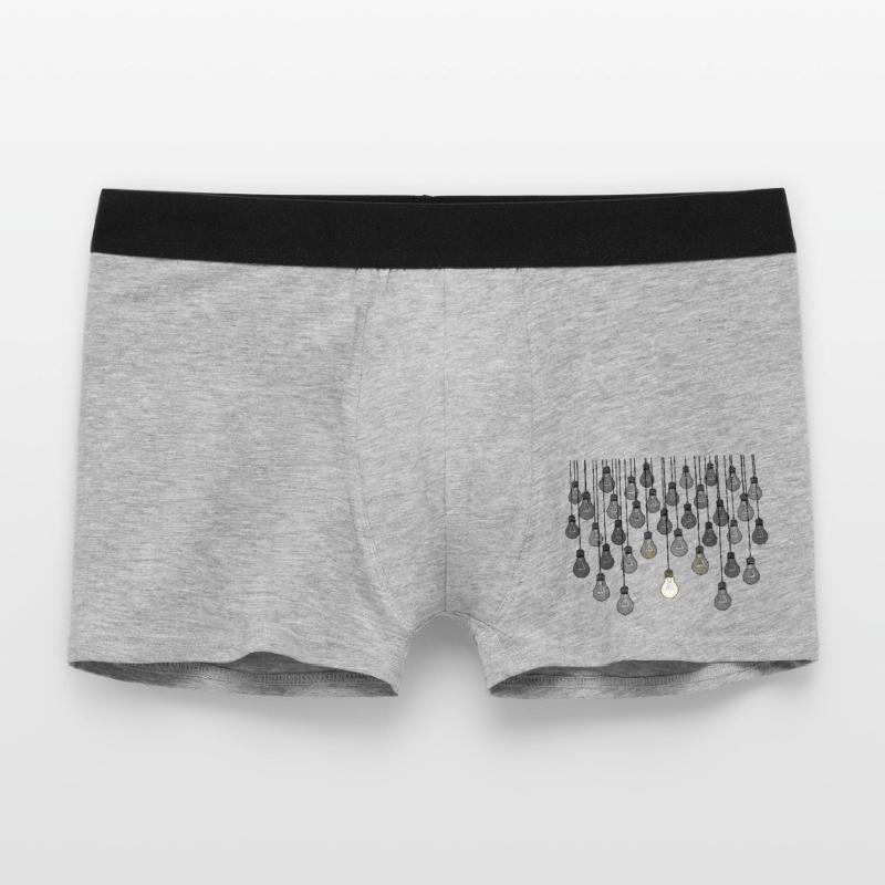 Graues Glühbirnen-Array mit einzigartiger Helligkeit Männer Boxer Shorts