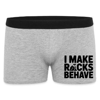 Dicton drôle de tailleur de pierre - Boxer Homme - gris chiné - Devant