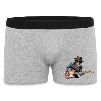 Chanteur blues rock à la guitare électrique - Boxer Homme - gris chiné - Devant