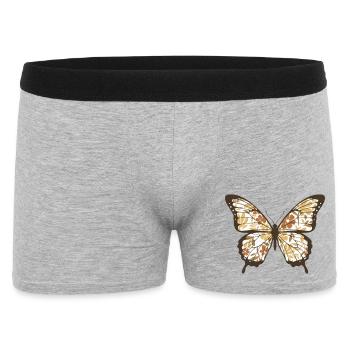Papillon aux ailes de fleurs - Boxer Homme - gris chiné - Devant
