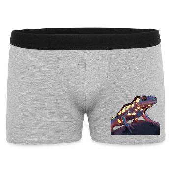 Neon Lizard on Rocks - Colorful Animal Design - Men's Boxer Shorts - heather grey - Front