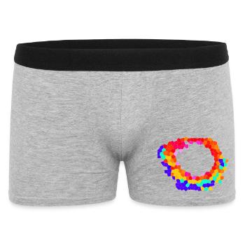 Voronoi Mosaic Orbit - Männer Boxer Shorts - Grau meliert - Vorne