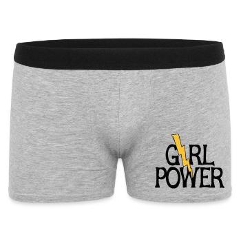 Lightning Bolt Girl Power - Men's Boxer Shorts - heather grey - Front